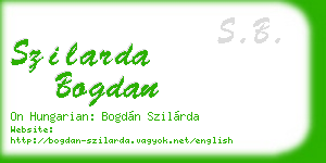 szilarda bogdan business card